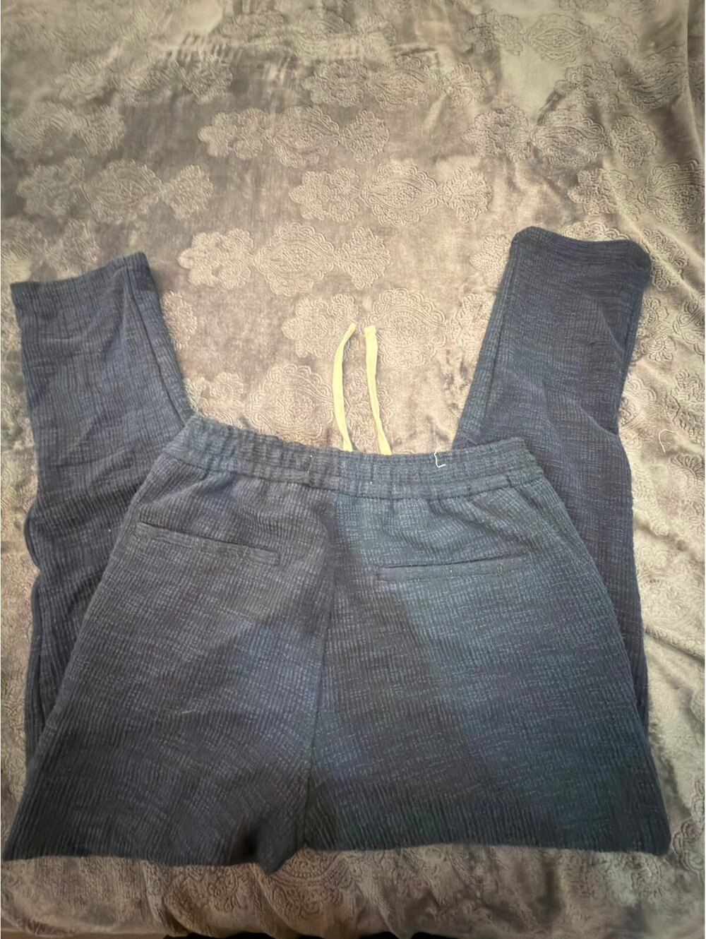 Zara men's Navy Blue Textured Jogger Pants